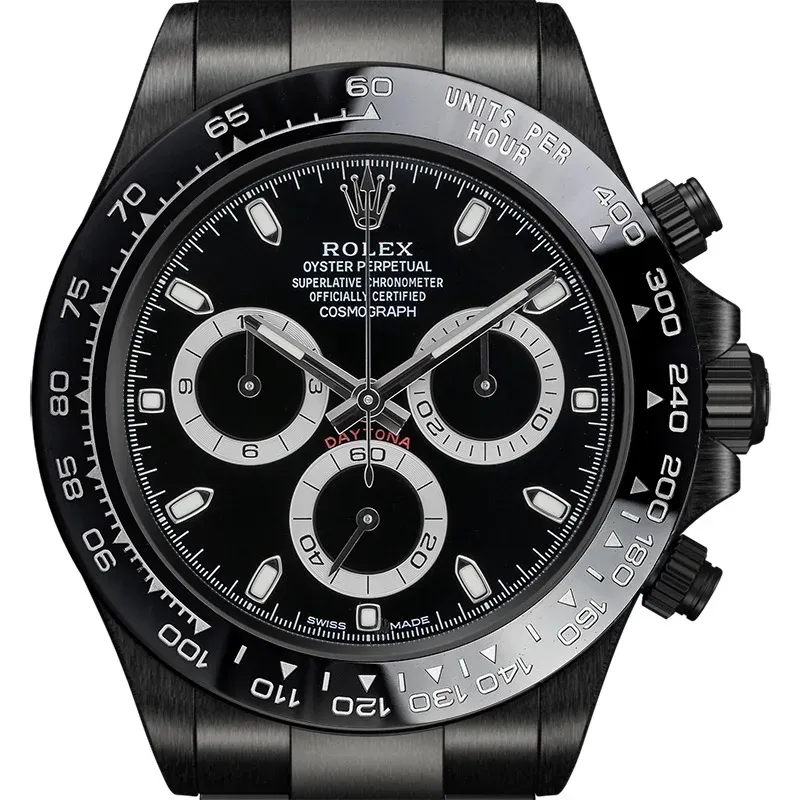 Custom Black PVD Rolex Daytona Black Dial 116500LN Watch (1).webp
