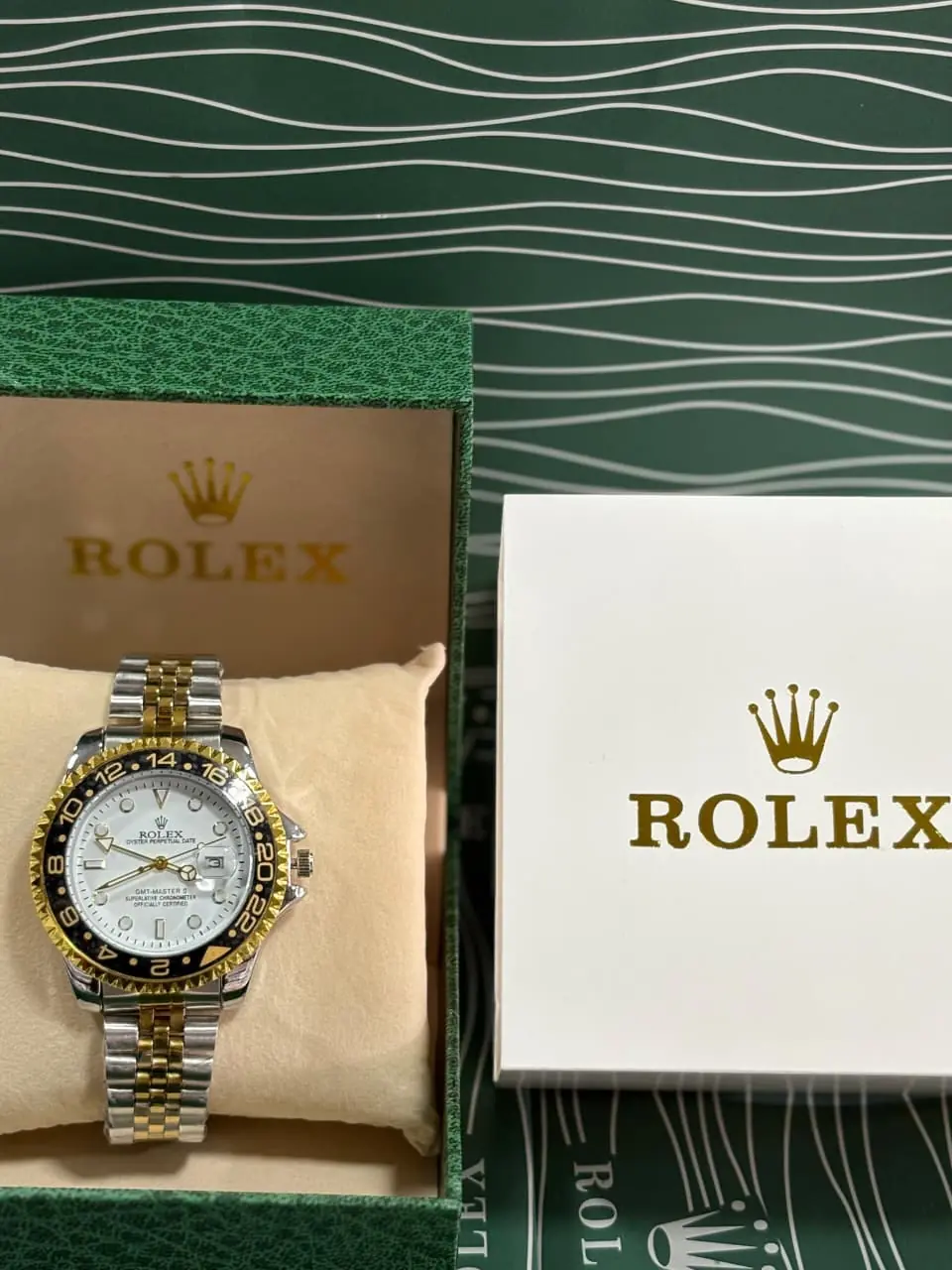 Rolex GMT-Master II reference 116713LN in Oystersteel and 18ct yellow gold with a white dial and Jubilee bracelet.webp