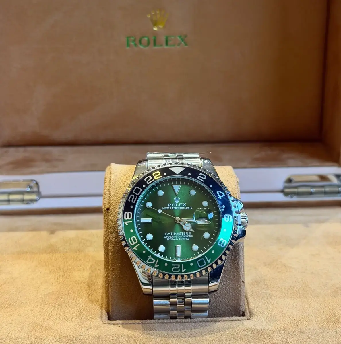 Rolex Oyster Perpetual Date GMT-Master II watch, also known as the Sprite or VTNR model_1.webp