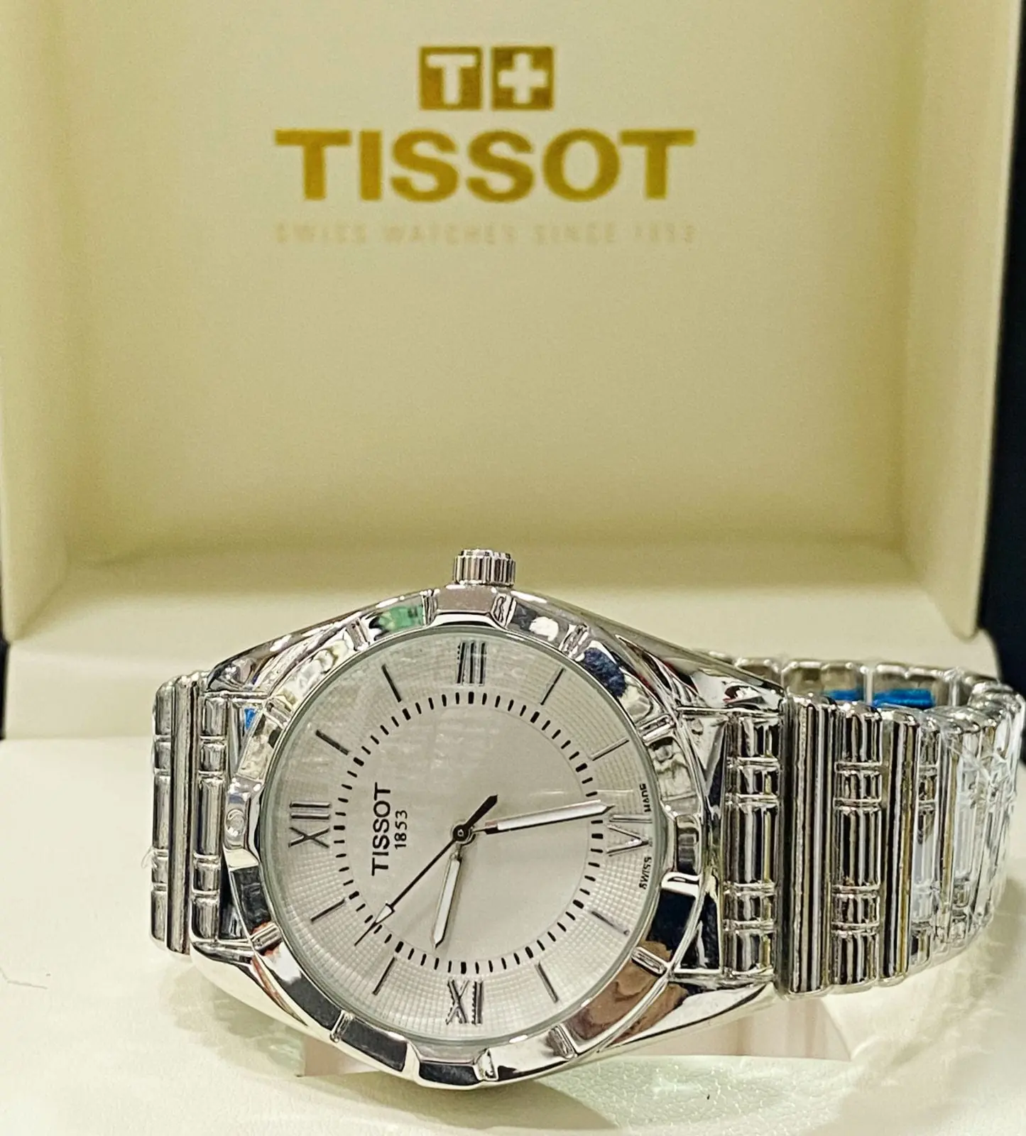 Tissot T-Lady Quartz stainless steel watch with a white dial_2.webp