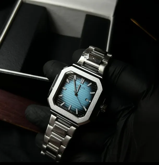 Patek Philippe Cubitus reference 71281G-001 watch in 18k white gold with a sunburst blue-grey dial