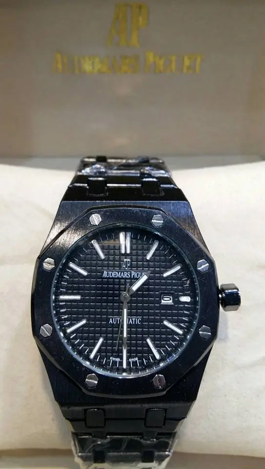 Audemars Piguet Royal Oak watch in a full black finish and black dial