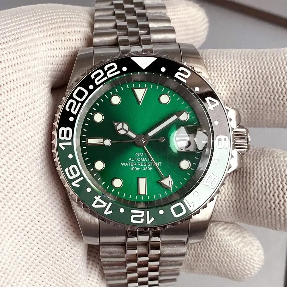 Rolex Oyster Perpetual Date GMT-Master II watch, also known as the Sprite or VTNR model