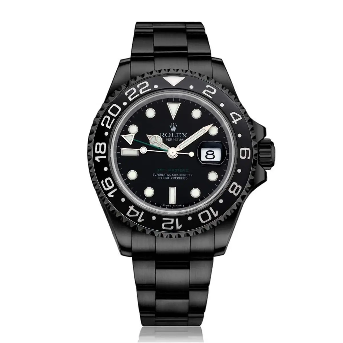Rolex GMT-Master II Black PVDDLC Coated Stainless Steel Watch 116710LN