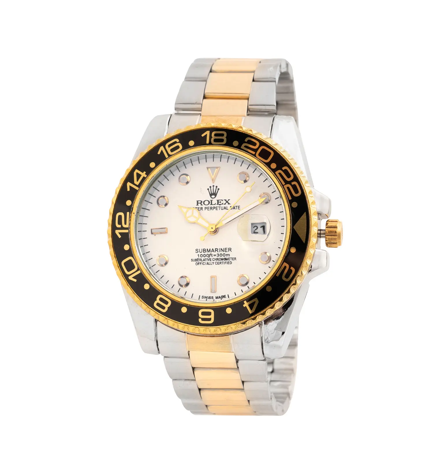 Rolex GMT-Master II reference 116713LN in Oystersteel and 18ct yellow gold with a white dial