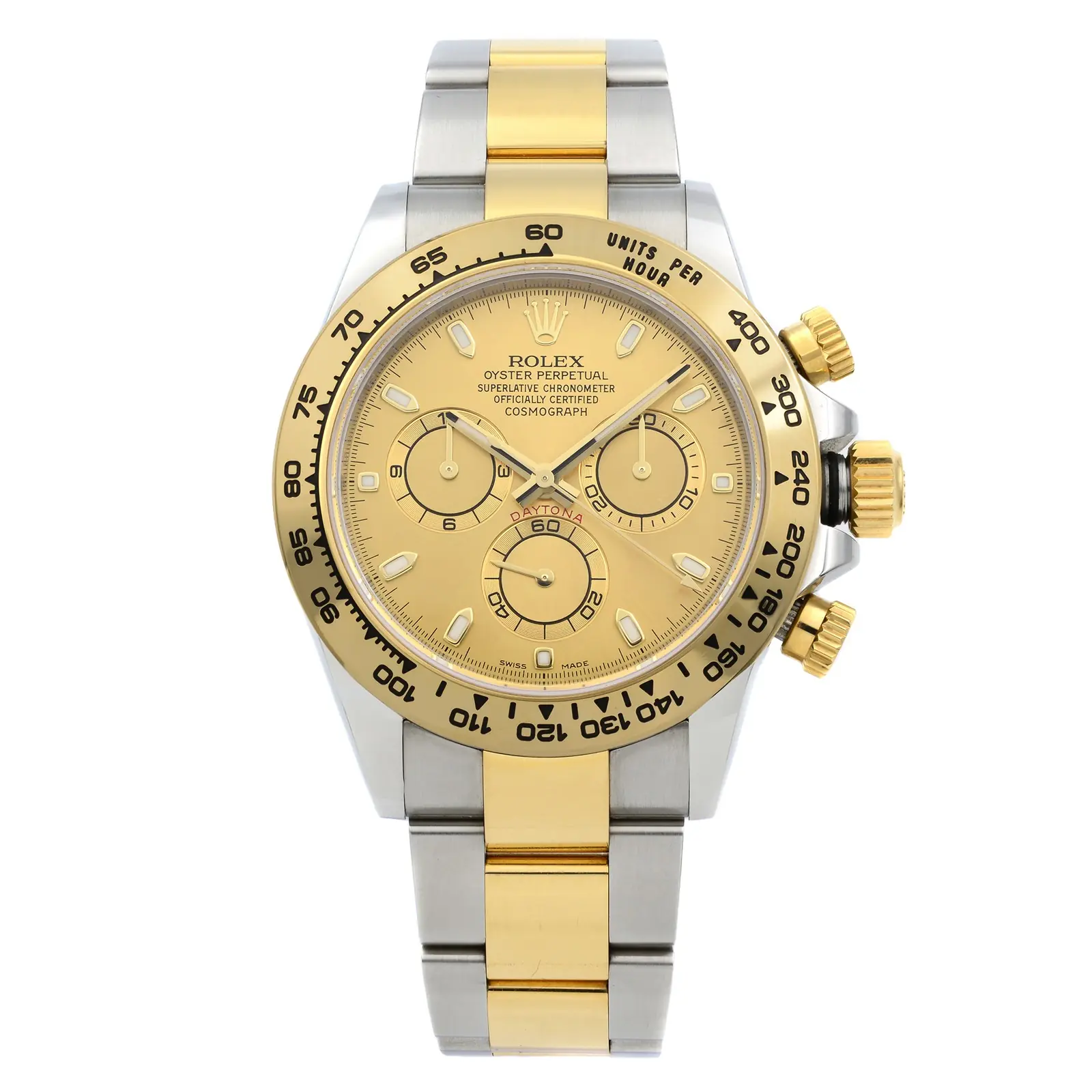 Rolex Daytona Steel 18K Yellow Gold Champagne Dial Mens Automatic Watch 116503